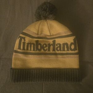 Timberland Mustard and Charcoal Knit Hat